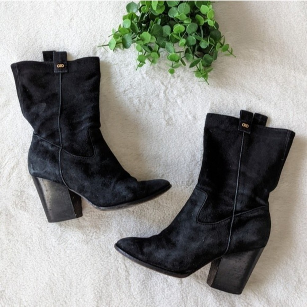 Cole Haan Black Suede Booties Size 9.5